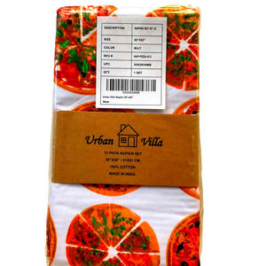 Urban Villa Pizza Cloth Napkins 12/PK New in Pkg